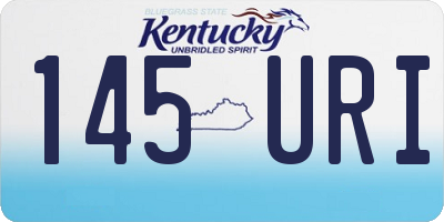 KY license plate 145URI