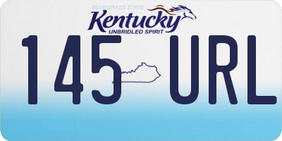 KY license plate 145URL