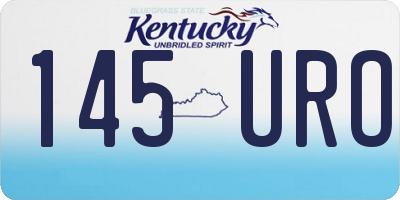 KY license plate 145URO