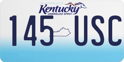 KY license plate 145USC