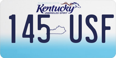 KY license plate 145USF
