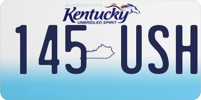 KY license plate 145USH