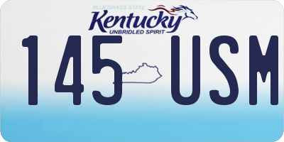 KY license plate 145USM