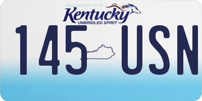 KY license plate 145USN