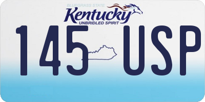 KY license plate 145USP