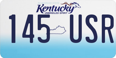 KY license plate 145USR
