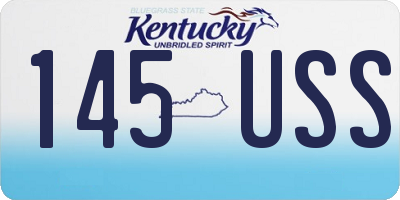 KY license plate 145USS
