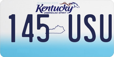 KY license plate 145USU