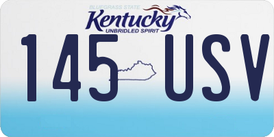 KY license plate 145USV