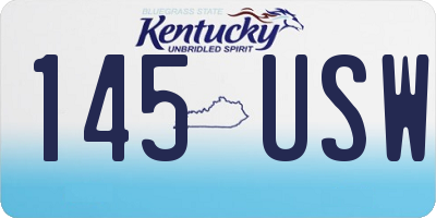 KY license plate 145USW
