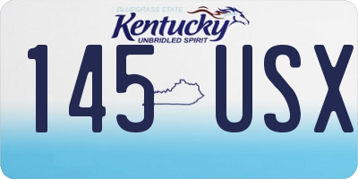 KY license plate 145USX