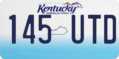 KY license plate 145UTD