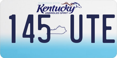 KY license plate 145UTE