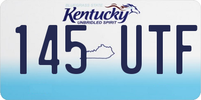 KY license plate 145UTF