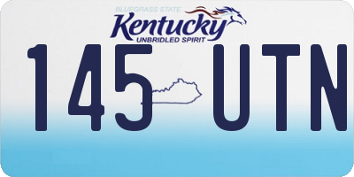 KY license plate 145UTN