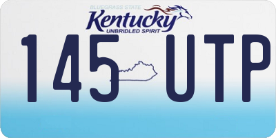 KY license plate 145UTP