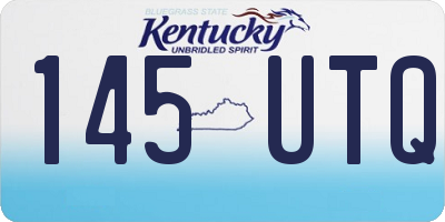 KY license plate 145UTQ