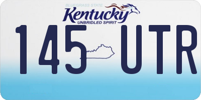 KY license plate 145UTR