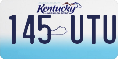 KY license plate 145UTU