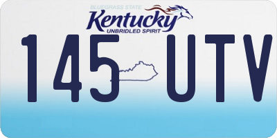KY license plate 145UTV