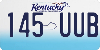 KY license plate 145UUB