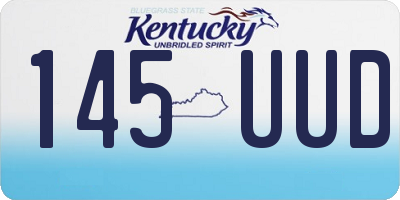KY license plate 145UUD