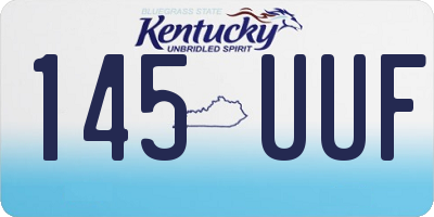 KY license plate 145UUF