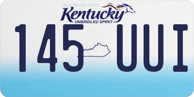 KY license plate 145UUI