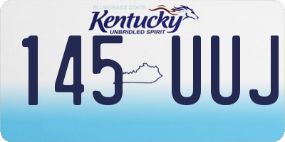 KY license plate 145UUJ