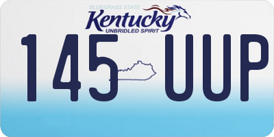 KY license plate 145UUP