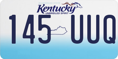 KY license plate 145UUQ