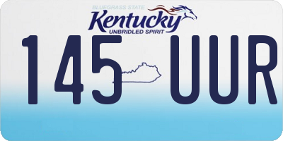 KY license plate 145UUR