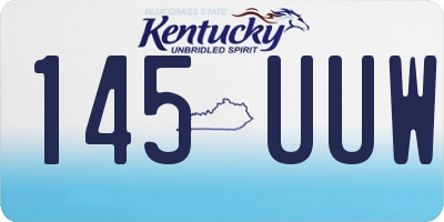 KY license plate 145UUW
