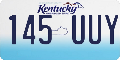 KY license plate 145UUY