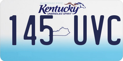 KY license plate 145UVC