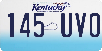 KY license plate 145UVO