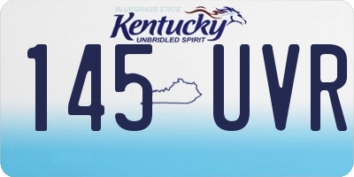 KY license plate 145UVR