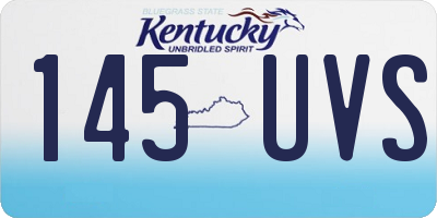 KY license plate 145UVS