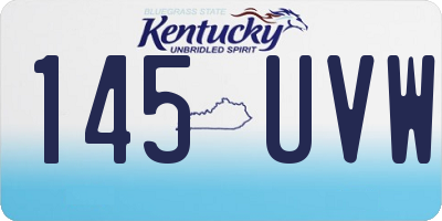 KY license plate 145UVW