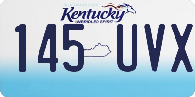 KY license plate 145UVX