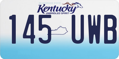 KY license plate 145UWB