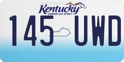 KY license plate 145UWD