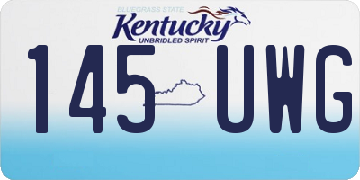 KY license plate 145UWG