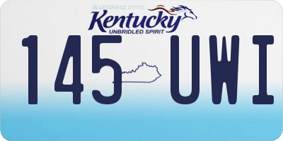KY license plate 145UWI