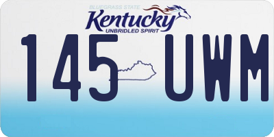 KY license plate 145UWM