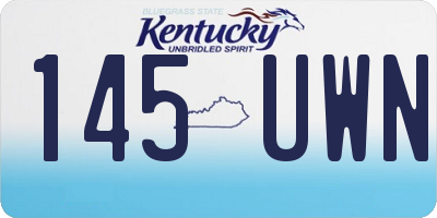 KY license plate 145UWN