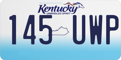 KY license plate 145UWP