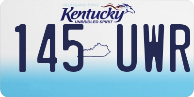 KY license plate 145UWR