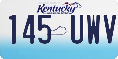 KY license plate 145UWV