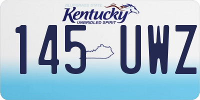 KY license plate 145UWZ